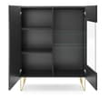 Pikkukuva 3 / 6: FURNLUX VITRIINI HARMONIA MUSTA & KULTA 97CM