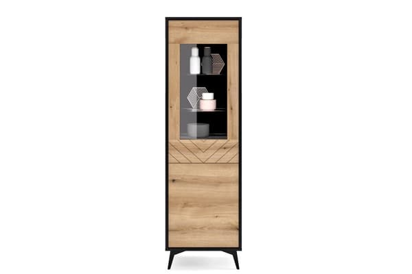 FURNLUX VITRIINI TIMANTTI BEIGE & MUSTA 54CM