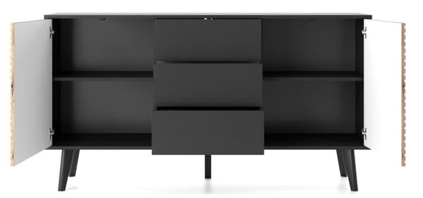 FURNLUX LIPASTO PAJU MUSTA & BEIGE 154CM