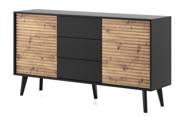 FURNLUX LIPASTO PAJU MUSTA & BEIGE 154CM