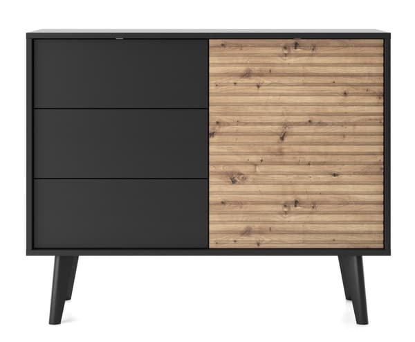 FURNLUX SKÄNK WILLOW SVART & BEIGE 104CM