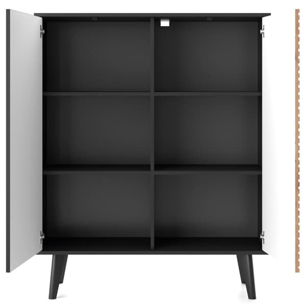 FURNLUX SKÆNK WILLOW SORT & BEIGE 104CM
