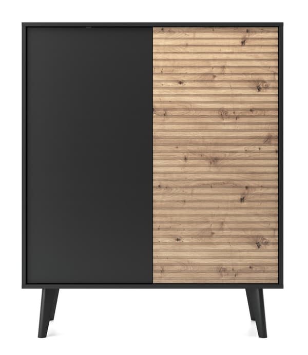 FURNLUX SKÆNK WILLOW SORT & BEIGE 104CM