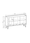 Pikkukuva 6 / 6: FURNLUX LIPASTO HARMONY MUSTA & KULTA 144CM