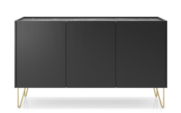 FURNLUX LIPASTO HARMONY MUSTA & KULTA 144CM