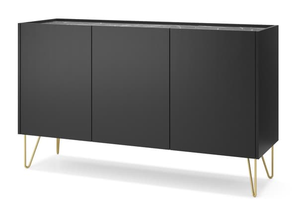 FURNLUX LIPASTO HARMONY MUSTA & KULTA 144CM