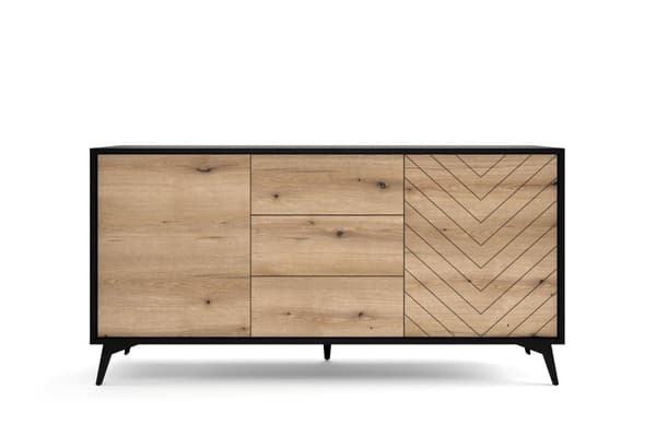FURNLUX SIDEBOARD DIAMANT BEIGE & SVART 154CM