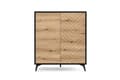 Miniatyrbillede 2 af 2: FURNLUX SKÆNK DIAMANT BEIGE & SORT 104CM