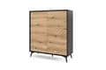 Miniatyrbillede 1 af 2: FURNLUX SKÆNK DIAMANT BEIGE & SORT 104CM