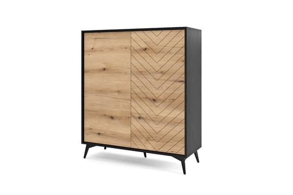 FURNLUX SIDEBOARD DIAMANT BEIGE & SVART 104CM