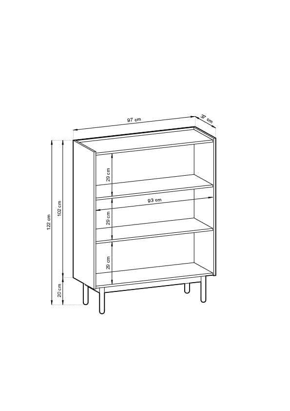 FURNLUX SKÄNK BOHO BEIGE & VIT 97CM