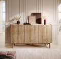 Miniatyrbild 3 av 5: FURNLUX SKÄNK BOHO BEIGE & VIT 144CM