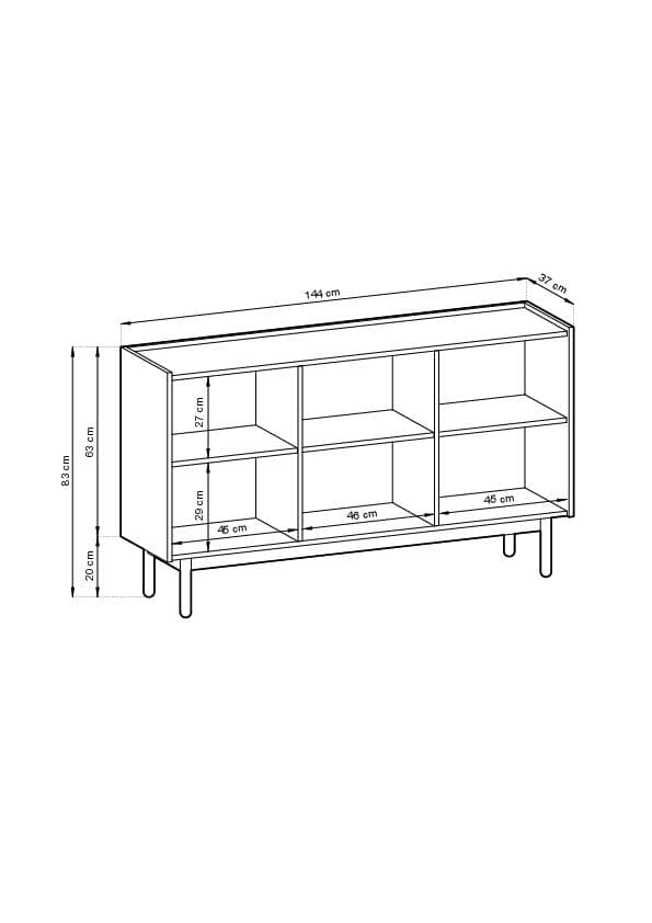 FURNLUX LIPASTO BOHO BEIGE & VALKOINEN 144CM