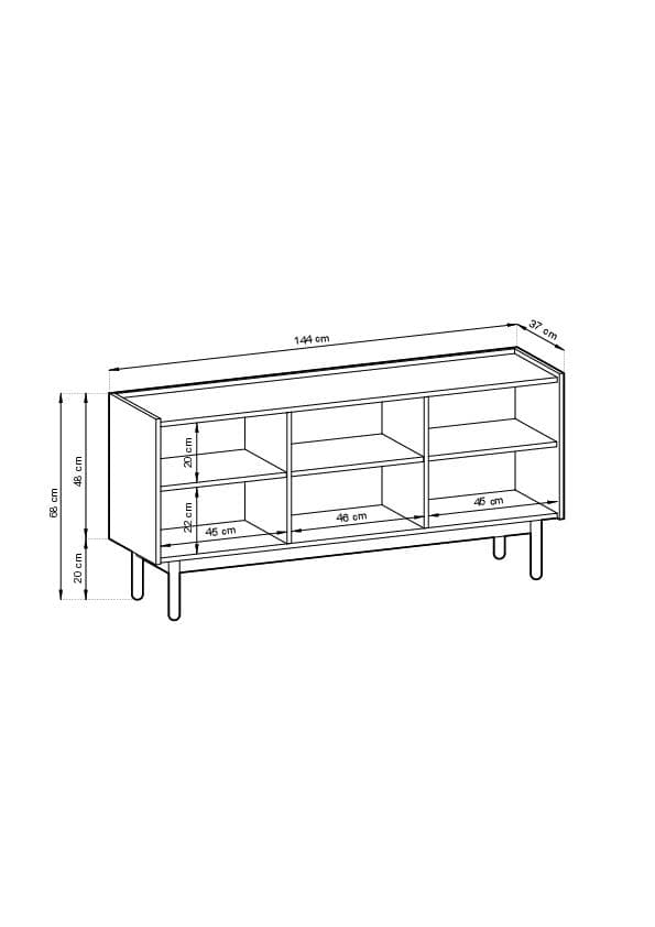FURNLUX LIPASTO BOHO BEIGE & VALKOINEN 144CM