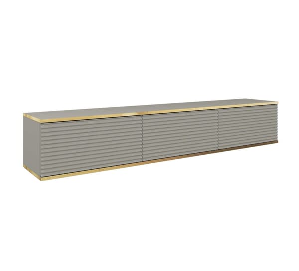 FURNLUX TV-BÄNK ORO MDF GRÅ & GULD 175CM