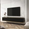 Miniatyrbild 2 av 3: FURNLUX TV-BÄNK ORO MDF SVART & GULD 175CM