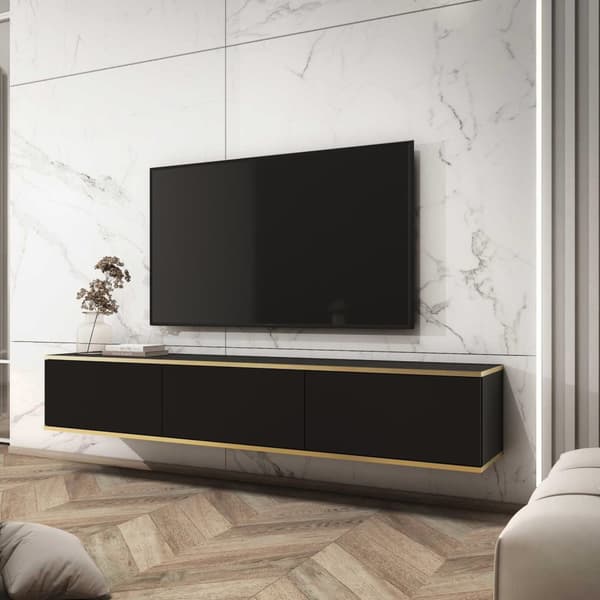 FURNLUX TV-TELINE ORO MUSTA & KULTA 175CM