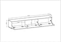 Pikkukuva 3 / 3: FURNLUX TV-TELINE ORO MDF VALKOINEN & KULTA 135CM