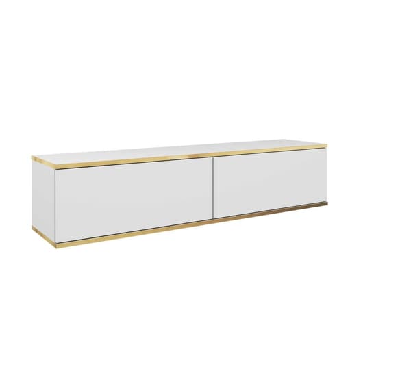 FURNLUX TV-TELINE ORO VALKOINEN & KULTA 135CM