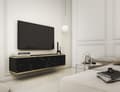 Miniatyrbild 2 av 3: FURNLUX TV-BÄNK ORO MARMOR & GULD 135CM