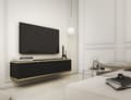 Pikkukuva 2 / 3: FURNLUX TV-TELINE ORO MDF MUSTA & KULTA 135CM