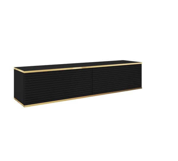 FURNLUX TV-BÄNK ORO MDF SVART & GULD 135CM