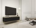 Pikkukuva 2 / 3: FURNLUX TV-TELINE ORO MUSTA & KULTA 135CM