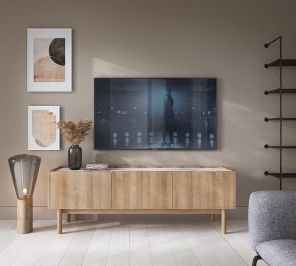 FURNLUX TV-BORD BOHO BEIGE & HVID 144 CM