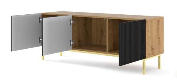 FURNLUX TV-TELINE RAVENNA B BEIGE & MUSTA & KULTA 150CM