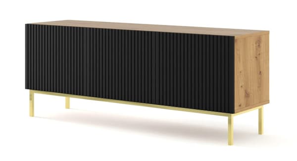 FURNLUX TV-TELINE RAVENNA B BEIGE & MUSTA & KULTA 150CM