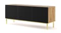 Pikkukuva 1 / 6: FURNLUX TV-TELINE RAVENNA B BEIGE & MUSTA & KULTA 150CM