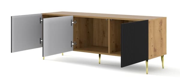 FURNLUX TV-TELINE RAVENNA B BEIGE & MUSTA & KULTA 150CM