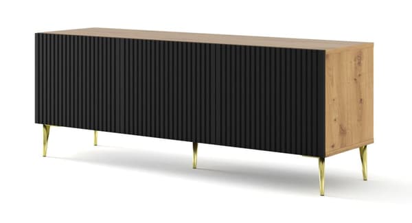 FURNLUX TV-TELINE RAVENNA B BEIGE & MUSTA & KULTA 150CM