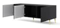 Pikkukuva 2 / 3: FURNLUX TV-TELINE RAVENNA B MUSTA & KULTA 150CM