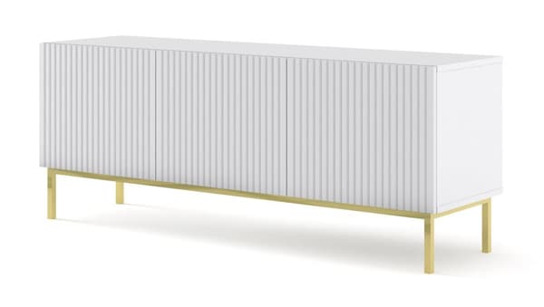 FURNLUX TV-TELINE RAVENNA B VALKOINEN & KULTA 150CM