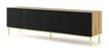 Miniatyrbild 1 av 4: FURNLUX TV-BÄNK RAVENNA B BEIGE & SVART & GULD 200CM