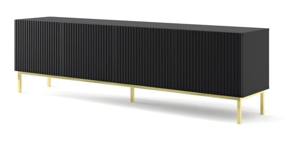 FURNLUX TV-BÄNK RAVENNA B SVART & GULD 200CM