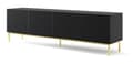 Miniatyrbild 1 av 4: FURNLUX TV-BÄNK RAVENNA B SVART & GULD 200CM