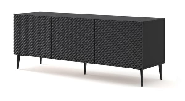 FURNLUX TV-BÄNK RAVENNA C SVART & GLANSIG SVART 150CM