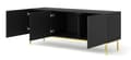 Miniatyrbild 2 av 5: FURNLUX TV-BÄNK RAVENNA C SVART & BLANK SVART & GULD 150CM