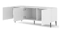 Miniatyrbillede 2 af 3: FURNLUX TV-BORD RAVENNA C WHITE & GLOSSY PURE WHITE & BLACK 150CM