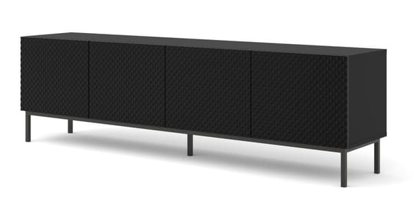 FURNLUX TV-BÄNK RAVENNA C SVART & BLANK SVART 200CM