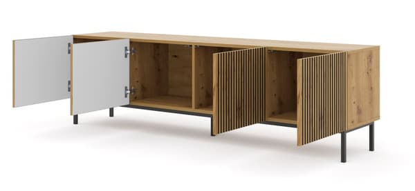 FURNLUX TV-BORD RAVENNA F BEIGE & SORT 200CM