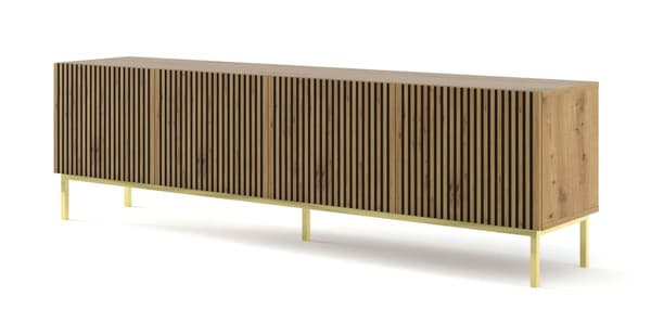 FURNLUX TV-TELINE RAVENNA F BEIGE & MUSTA & KULTA 200CM