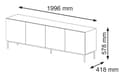 Miniatyrbillede 5 af 5: FURNLUX TV-BORD RAVENNA F SORT & BEIGE 200CM