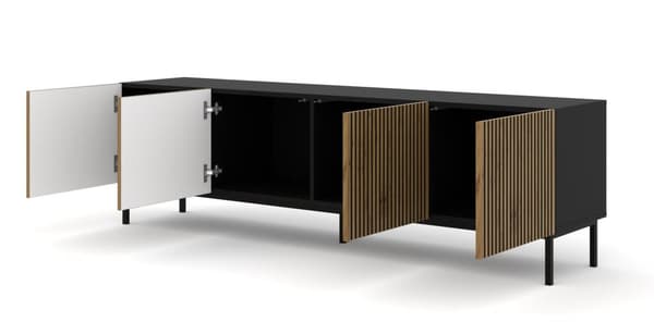 FURNLUX TV-BORD RAVENNA F SORT & BEIGE 200CM