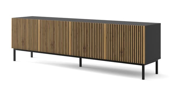 FURNLUX TV-BORD RAVENNA F SORT & BEIGE 200CM