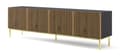 Miniatyrbild 1 av 5: FURNLUX TV-BÄNK RAVENNA F SVART & BEIGE & GULD 200CM