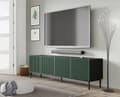 Pikkukuva 3 / 5: FURNLUX TV-TELINE RAVENNA F MUSTA & TUMMANVIHREÄ 200CM