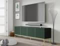 Pikkukuva 3 / 7: FURNLUX TV-TELINE RAVENNA F MUSTA & TUMMANVIHREÄ & KULTA 200CM